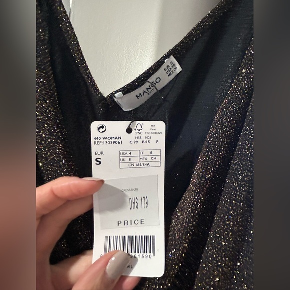 MANGO shiny textured dress - Picture 3 of 5